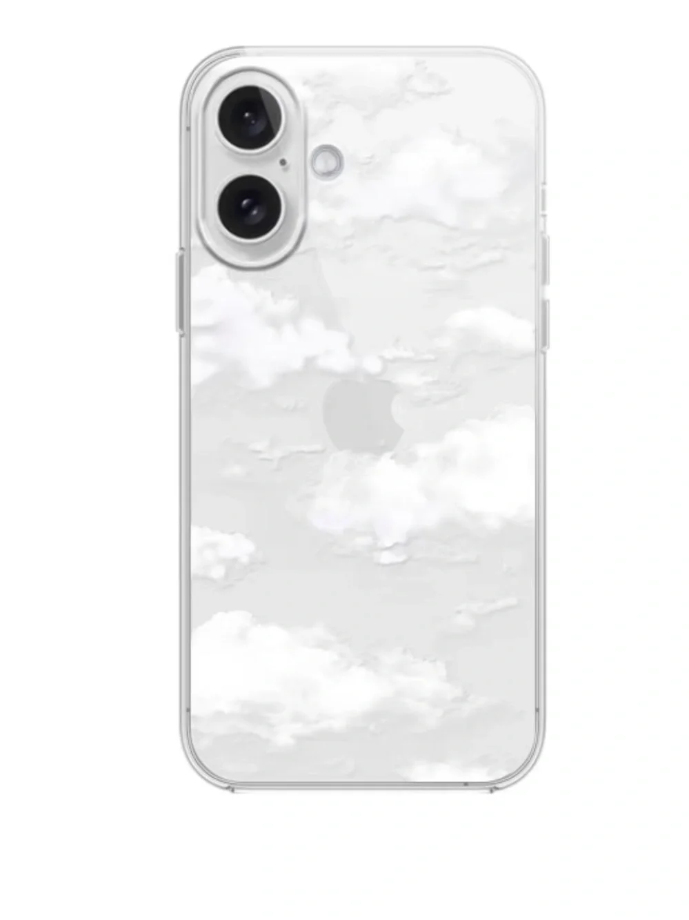 Blingys iPhone 15 Fun Clouds Pattern Transparent Clear Phone Case